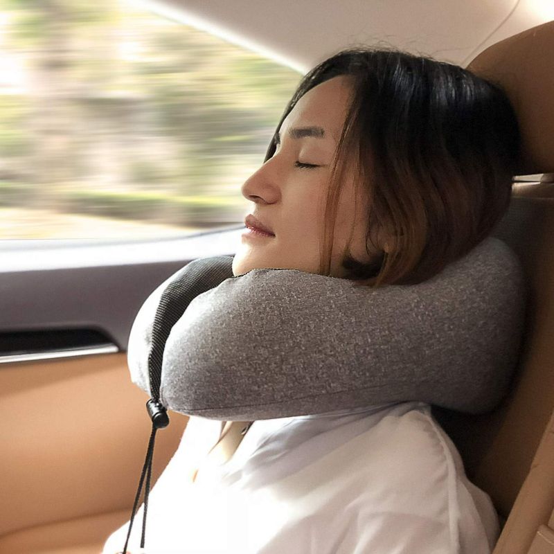 Photo 2 of ***SEE NOTES***MLVOC Travel Pillow 100% Pure Memory Foam Neck Pillow, Comfortable & Breathable Cover, Machine Washable, Airplane Travel Kit with 3D Contoured Eye Masks, Earplugs, and Luxury Bag, Standard (Black)
