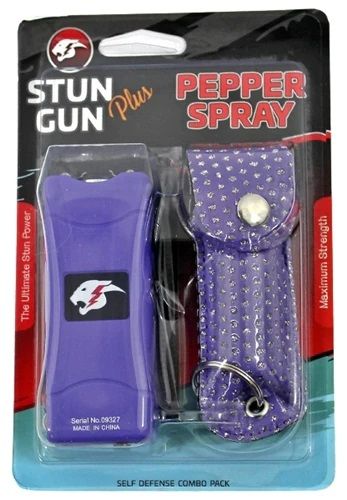 Photo 1 of Cheetah Stun Gun Plus Pepper Spray Combo Purple
