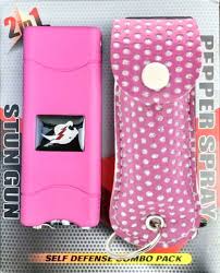 Photo 2 of Pink Mini Stun Gun and Pepper Spray Combo for Self Defense - Pink Bling
