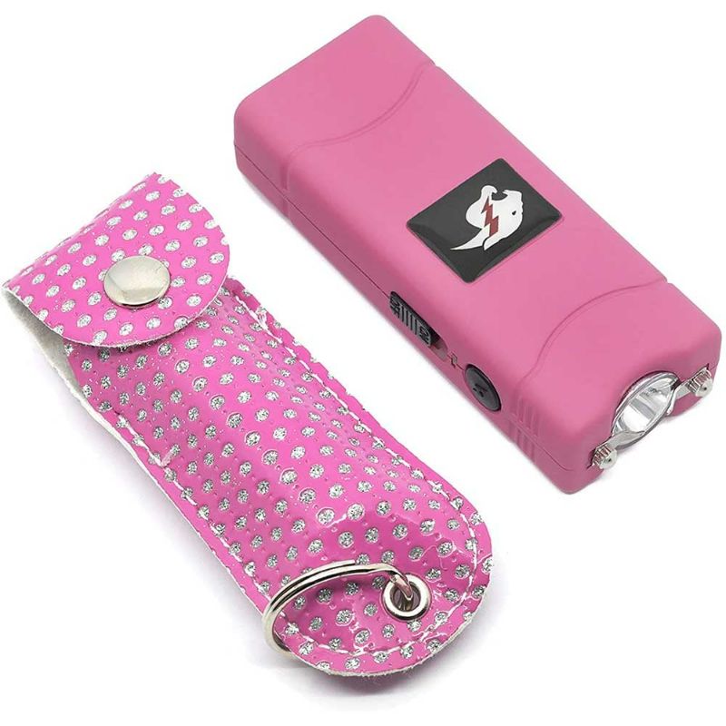 Photo 1 of Pink Mini Stun Gun and Pepper Spray Combo for Self Defense - Pink Bling
