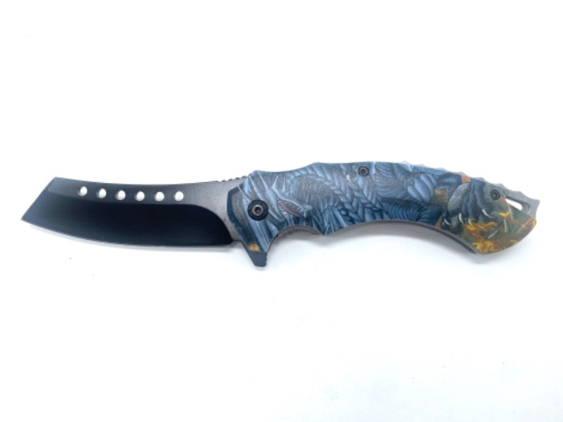 Photo 2 of Blue Dragon Folding Pocket Knife With Clip New