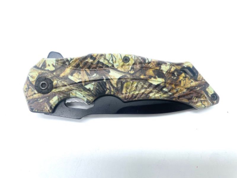 Photo 1 of Camo Leaf Folding Pocket Knife New