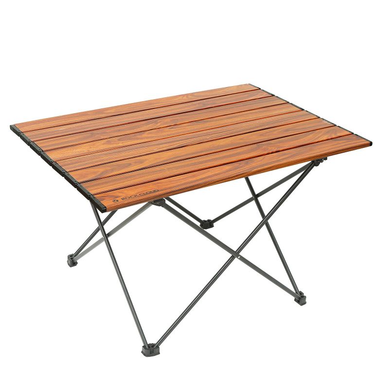 Photo 1 of ROCK CLOUD Portable Camping Table Ultralight Aluminum Camp Table Folding Beach Table for Camping Hiking Backpacking Outdoor Picnic Wood Grain Large 