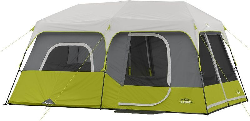 Photo 1 of Core 9 Person Instant Cabin Tent - 14' x 9', Green (40008) Cabin Tent 