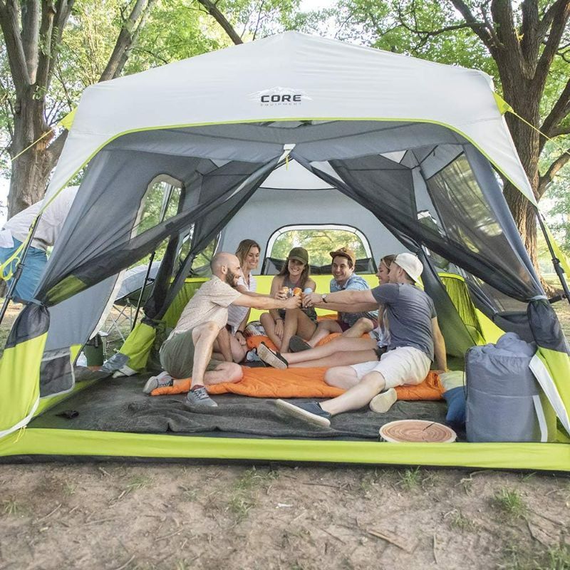 Photo 2 of Core 9 Person Instant Cabin Tent - 14' x 9', Green (40008) Cabin Tent 
