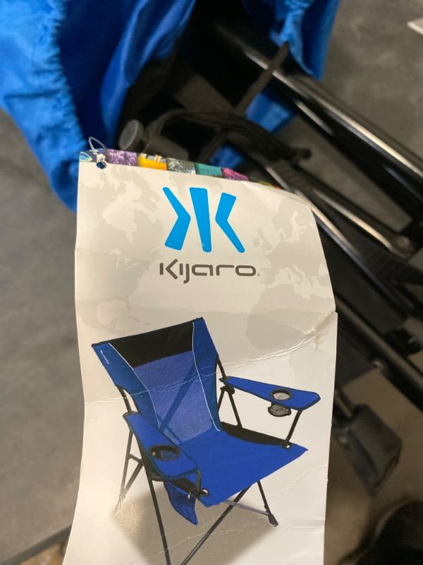 Photo 3 of Kijaro Dual Lock Portable Camping Chairs - Enjoy The Outdoors with a Versatile Folding Chair, Sports Chair, Outdoor Chair & Lawn Chair - Dual Lock Feature Locks Sitting or Packaged Position Maldives Blue