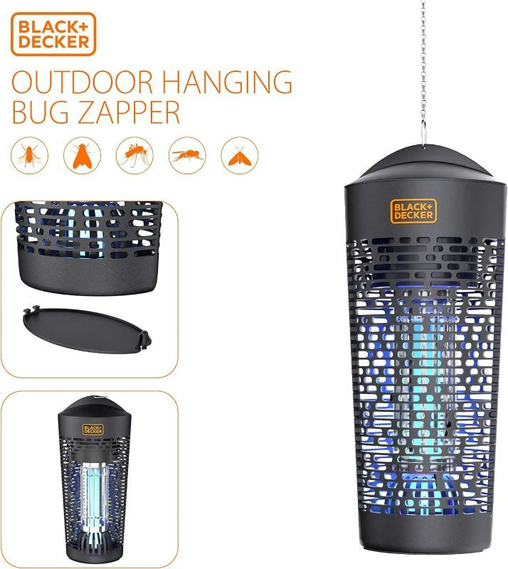 Photo 1 of BLACK+DECKER Bug Zapper- Mosquito Repellent & Fly Traps for Indoors- Mosquito Zapper & Killer- Gnat Trap Bug Catcher for Insects Outdoor, Half Acre Coverage 