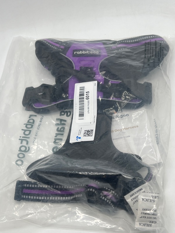 Photo 4 of rabbitgoo Dog Harness, No-Pull Pet Harness with 2 Leash Clips, Adjustable Soft Padded Dog Vest, Reflective No-Choke Pet Oxford Vest with Easy Control Handle for Medium Dogs, Purple, M
