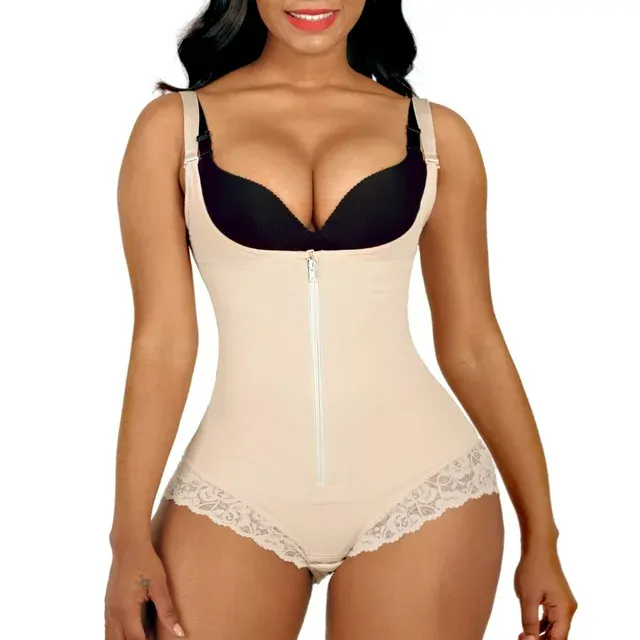 Photo 1 of YIANNA Fajas Colombianas Women Shapewear Tummy Control Body Shaper Reductoras Waist Trainer Bodysuit Beige-XL
