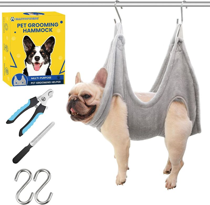 Photo 1 of MAIYOUWENG Dog Grooming Hammock,Dog Grooming Supplies,Dog Hammock,Dog Grooming Harness,Pet Grooming Hammock,Grooming Table,Dog Nail Clipper,Dogs Cats Grooming,Claw Care 
