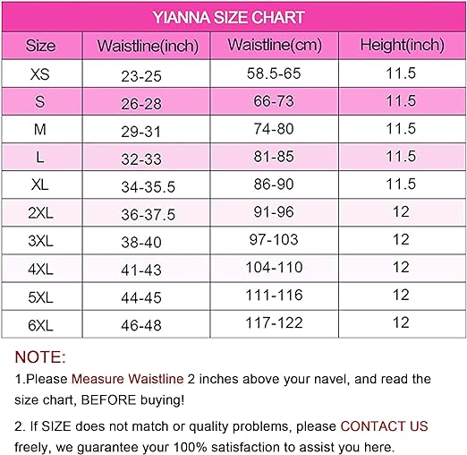 Photo 3 of YIANNA Waist Trainer for Women Latex Underbust Waist Cincher Corset Sport Girdle Hourglass Body Shaper size small 