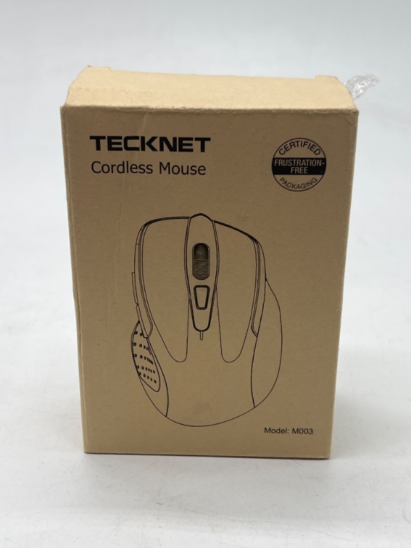 Photo 2 of TECKNET Wireless Mouse, 2.4G Ergonomic Optical Mouse, Computer Mouse for Laptop, PC, Computer, Chromebook, Notebook, 6 Buttons, 24 Months Battery Life, 2600 DPI, 5 Adjustment Levels
