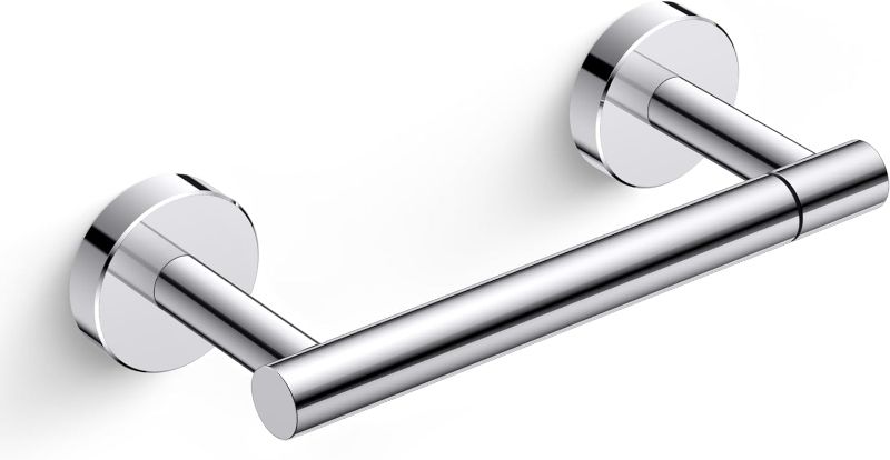 Photo 1 of FORIOUS Chrome Toilet Paper Holder Wall Mount, Polished Finish Bathroom Toilet Paper Holder SUS 304 Stainless Steel Toilet Paper Roll Holder, Double Post Pivoting Toilet Paper Wall Holder
