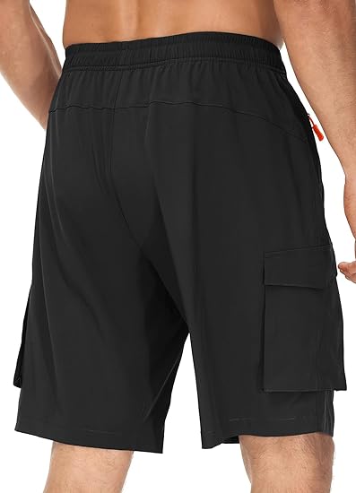 Photo 1 of BALEAF Men's Mountain Bike Shorts 3D Padded Loose-fit MTB Cycling Bicycle Lightweight Zipper Pocket size Medium