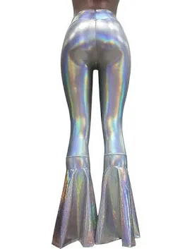 Photo 1 of GARDEN OF EDM Holographic Bell Bottoms size Small