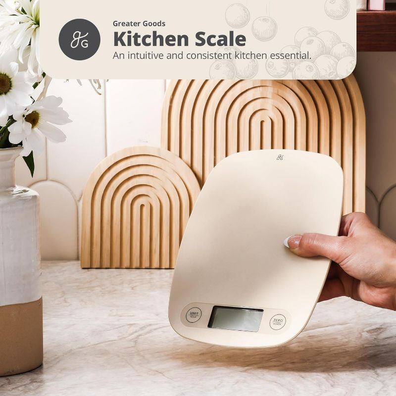 Photo 2 of Greater Goods Essential Kitchen Scale, Plastic, Digital Kitchen Scale and Food Prep Scale, Designed in St. Louis, Birch White
