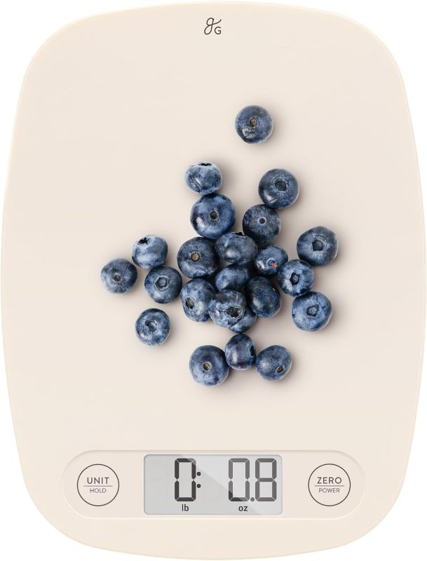 Photo 1 of Greater Goods Essential Kitchen Scale, Plastic, Digital Kitchen Scale and Food Prep Scale, Designed in St. Louis, Birch White
