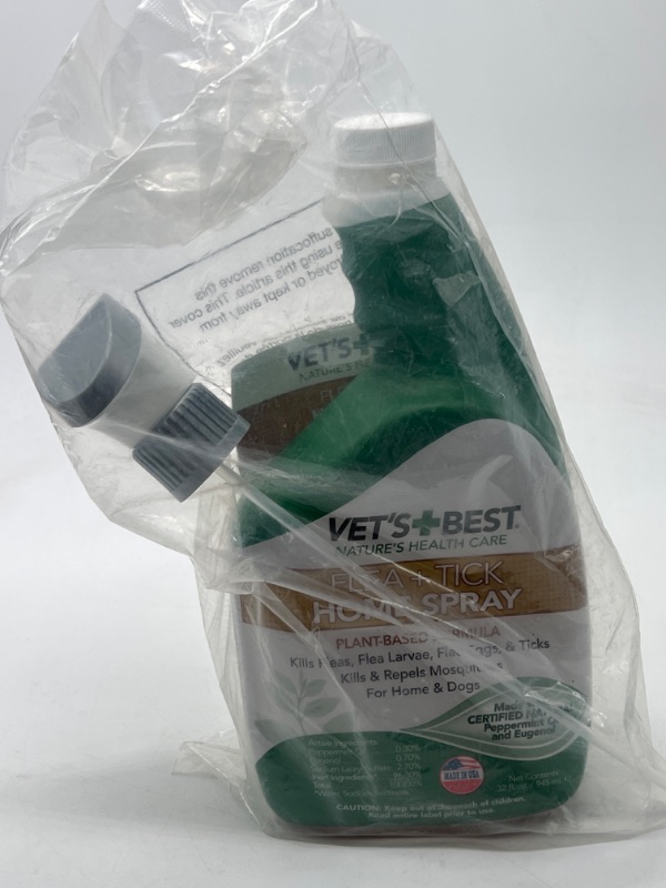 Photo 3 of Vet's Best Flea and Tick Home Spray - Dog Flea and Tick Treatment for Home - Plant-Based Formula - Certified Natural Oils - 32 oz

