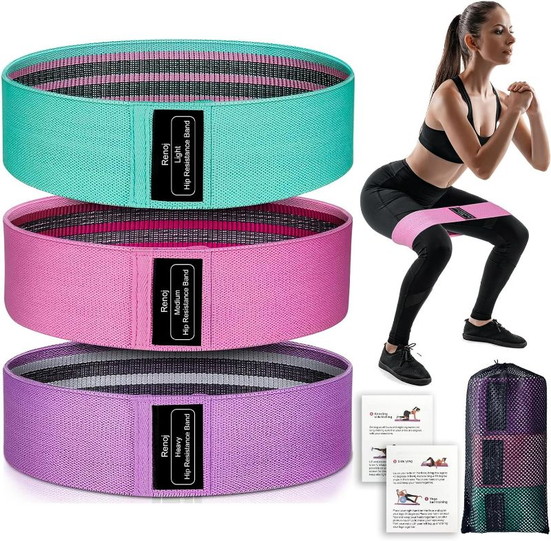 Photo 1 of Resistance Bands, Exercise Workout Bands for Women and Men, 5 Set of Stretch Bands for Booty Legs, Pilates Flexbands
