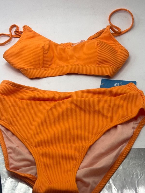Photo 2 of Cupshe Medium Sized Orange Two Piece Bathing Suit