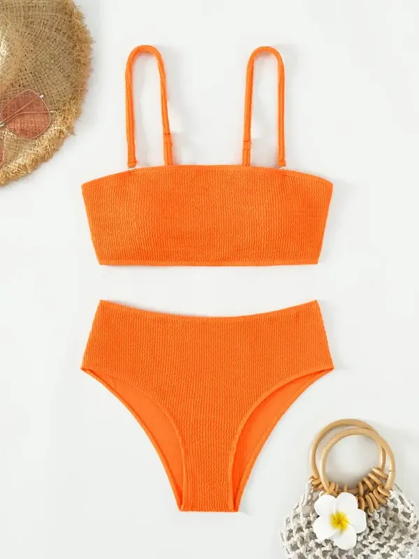 Photo 1 of Cupshe Medium Sized Orange Two Piece Bathing Suit