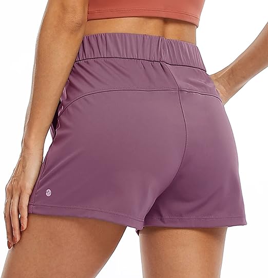 Photo 2 of Willit Women's Shorts Hiking Athletic Shorts Yoga Lounge Active Workout Running Shorts Comfy Casual with Pockets 2.5" SIZE LARGE
