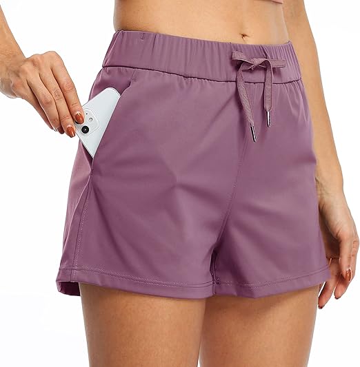 Photo 1 of Willit Women's Shorts Hiking Athletic Shorts Yoga Lounge Active Workout Running Shorts Comfy Casual with Pockets 2.5" SIZE LARGE
