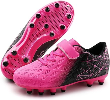 Photo 1 of brooman Kids Firm Ground Soccer Cleats Boys Girls Athletic Outdoor Football Shoes Size 1
