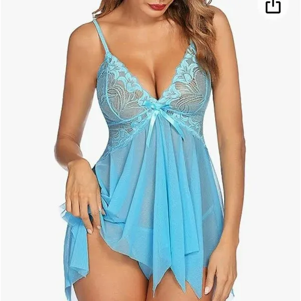 Photo 1 of Size XL Avidlove Intimates & Sleepwear | Avidlove Lace Baby Doll Dress | Color: Blue