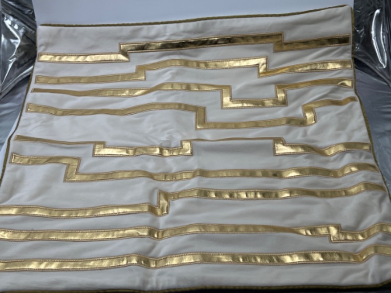 Photo 2 of Geometric Gold And Beige Pillow Case