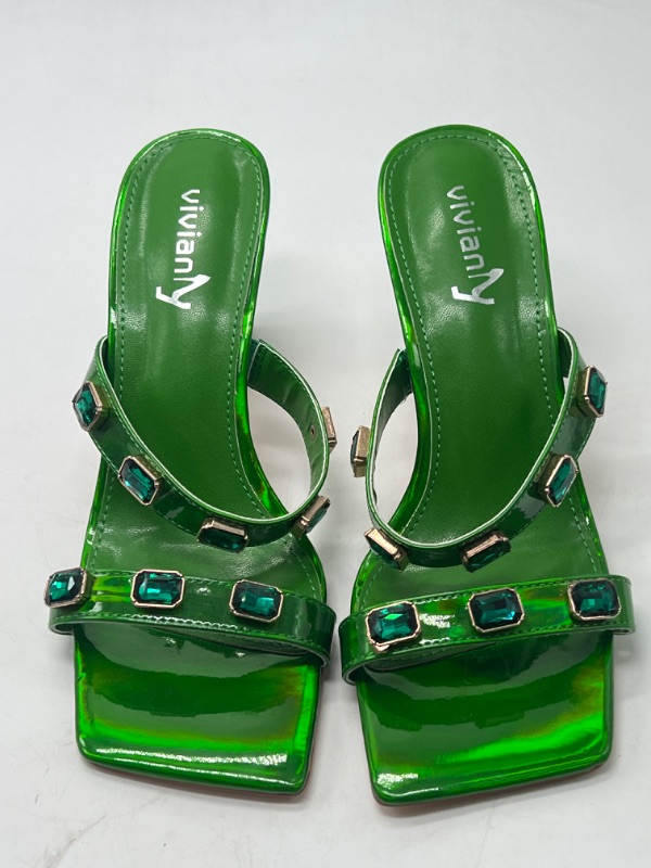 Photo 1 of Vivianly Green Heals Size 7