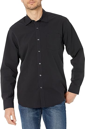 Photo 1 of Men's Regular-Fit Long-Sleeve Casual Poplin Shirt