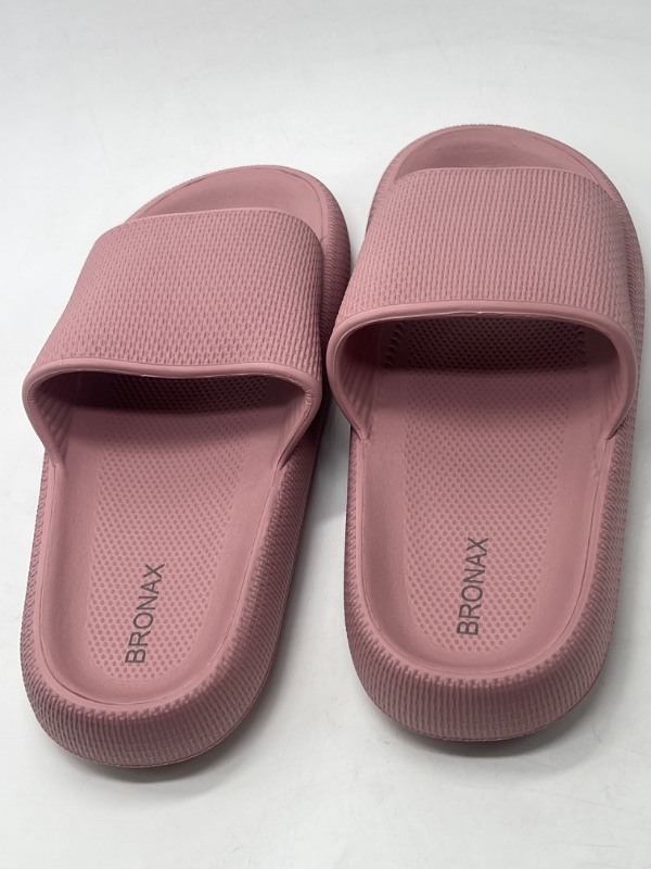 Photo 3 of BRONAX Pillow Slippers for Women and Men | House Slides Shower Sandals | Extremely Comfy | Cushioned Thick Sole 10.5-11.5
