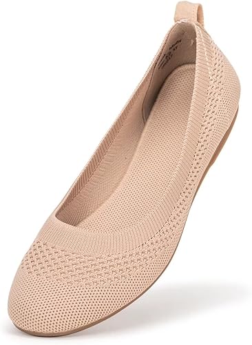 Photo 1 of Size 9.5 Frank Mully Women’s Ballet Flat Shoes Knit Dress Shoes Round Toe Slip On Ballerina Walking Flats Shoes for Woman Low Wedge Comfort Soft
