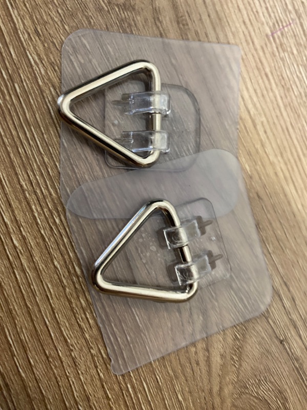 Photo 2 of 2 PC Pack Adhesive Clip / Hooks for Wall - Bedroom / Office / Shower