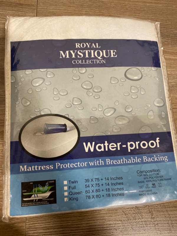 Photo 5 of Shop Bedding Royal Mystique Fitted Vinyl Mattress Cover  Heavy Duty Vinyl Waterproof Mattress Cover - Queen Size
