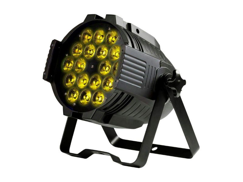 Photo 1 of Monoprice Stage Wash PAR Stage Light - RGBWA-UV, 18x 18-Watt LEDs, 6-Channel and 10-Channel DMX Modes - Stage Right Series