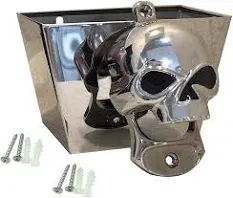 Photo 1 of Skull Head Wall Mounted Beer Bar bottle Opener & Cap Catcher Set