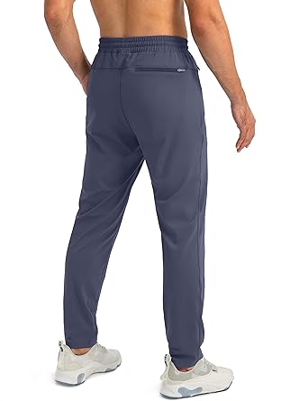 Photo 2 of G Gradual Men's Sweatpants with Zipper Pockets Tapered Joggers for Men Athletic Pants for Workout, Jogging, Running - Dusty Blue - Size Large - NWT