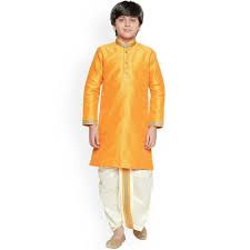 Photo 1 of Cellora Kurta Pajama Boys Set Party Wear Traditional Indian Wedding Kids Indian Dress, Dupion Silk - Size 9 Years