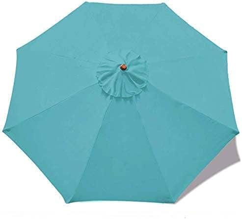 Photo 1 of MASTERCANOPY Patio Umbrella 7.5 ft Replacement Canopy -Turquoise
