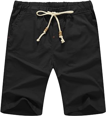Photo 1 of Sailwind Men’s Linen Shorts Casual Drawstring Summer Beach Shorts - Black - Size XS - NWT

