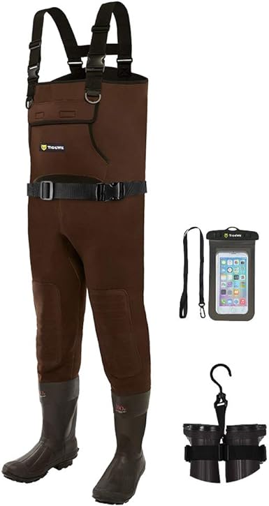 Photo 1 of TIDEWE Neoprene Waders, Cleated Bootfoot Men Chest Waders, Waterproof Durable Fishing & Hunting Neoprene Chest Waders - Size 13
