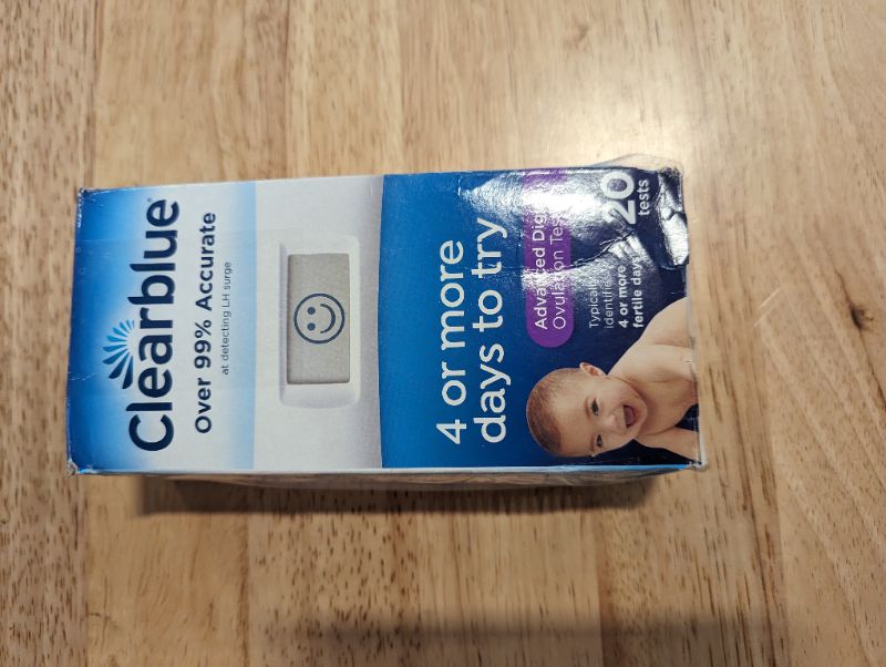 Photo 2 of Clearblue Advanced Digital Ovulation Test, Predictor Kit, featuring Advanced Ovulation Tests with digital results, 20 ovulation tests 20 Count (Pack of 1) - **BOX ONLY HAS 7 OVULATION TESTS**