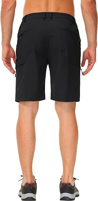 Photo 2 of Libin Men's Quick Dry Golf 10" Shorts, Lightweight Hiking Stretch Gear, Travel Fishing Casual Tactical Pockets Shorts - Size L
