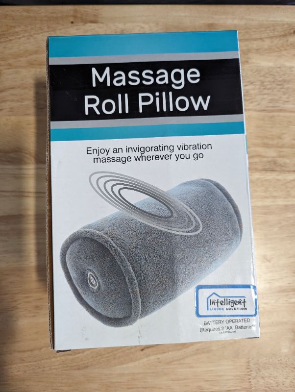 Photo 2 of Small Neck Roll Pillow for Sleeping, Lumbar Roll Pillow - Vibrating Round Neck Pillow for Stress Relief - Neck Support Pillows for Sleeping, Traveling in Car or Airplane
