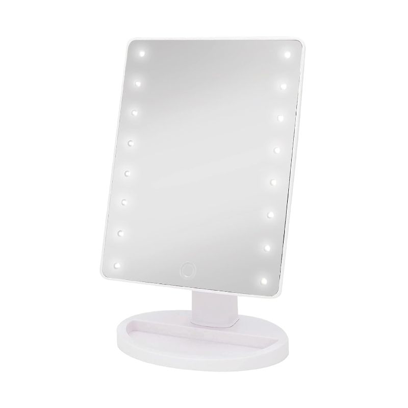 Photo 1 of Danielle Creations - LED Hollywood Mirror with Accessory Tray, Built In LED Lights - White