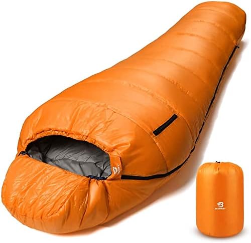 Photo 1 of Bessport Mummy Sleeping Bag | 15-45 ? Extreme 3-4 Season Sleeping Bag for Adults Cold Weather– Warm and Washable, for Hiking Traveling & Outdoor Activities - Orange - NWT