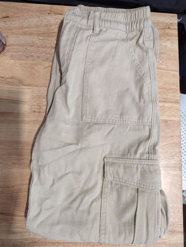 Photo 2 of Women's Cargo Loose Fit Pants - Light Khaki - Size Small