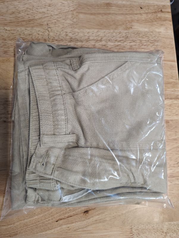 Photo 4 of Women's Cargo Loose Fit Pants - Light Khaki - Size Small